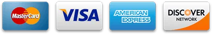 Accepted payment cards